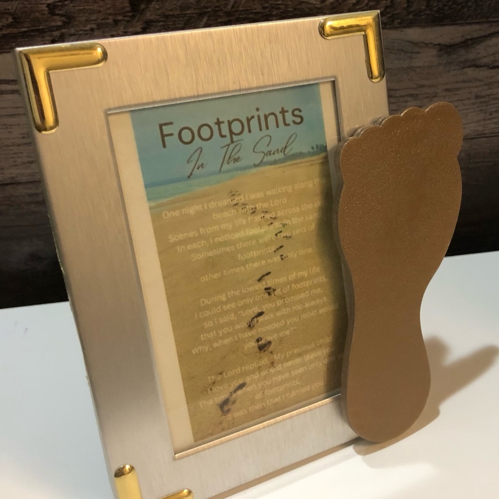 Handcrafted Framed Print “Footprints”